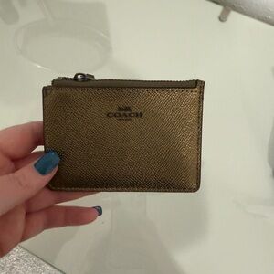 Coach Metallic Gold Card Wallet